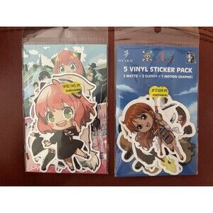 Anime One Piece Spy x Family Vinyl Sticker Packs Set